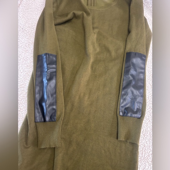 Say What? Sweater Dress With Faux Leather Patches Size Large - Picture 5 of 7
